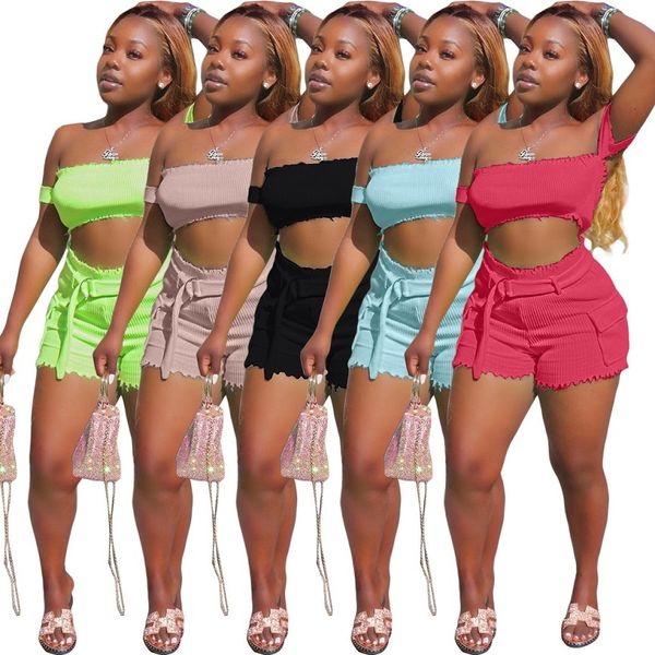 women summer 2 two piece outfits set knitted off shoulder vest crop overalls shorts tracksuits suit fashion streetwear clothes, Gray
women summer 2 two piece outfits set knitted off shoulder vest crop overalls shorts tracksuits suit fashion streetwear clothes, Gray