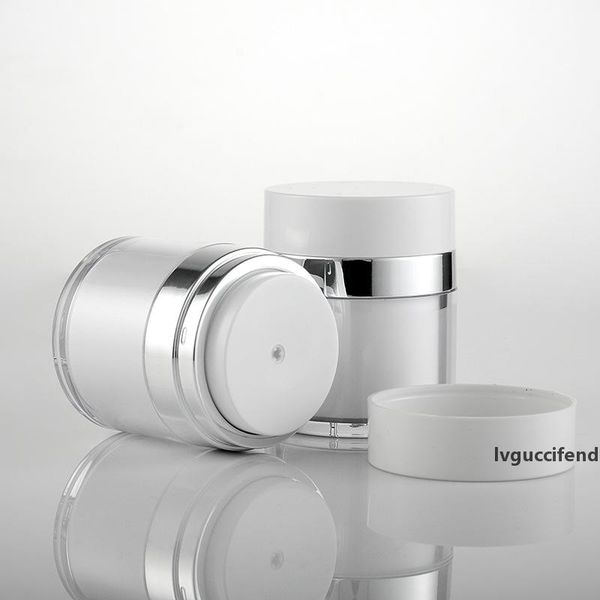acrylic cosmetic jars airless plastic hand face cream jar round bottle with shiny silver collar 15g 30g 50g
acrylic cosmetic jars airless plastic hand face cream jar round bottle with shiny silver collar 15g 30g 50g
