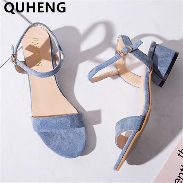 summer new suede women's sandals buckle open toe mid-heel sandals large size 43 fashion party woman shoe office commute 2020 new, Black
summer new suede women's sandals buckle open toe mid-heel sandals large size 43 fashion party woman shoe office commute 2020 new, Black