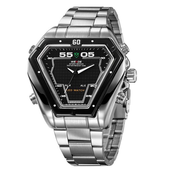 fashion casual personality irregular led dial dual display simplicity business gift luxury dress men quartz watch, Slivery;brown
fashion casual personality irregular led dial dual display simplicity business gift luxury dress men quartz watch, Slivery;brown