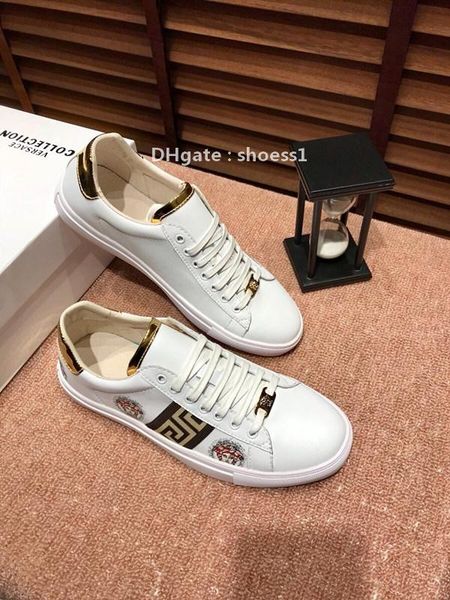 2021-2020q fashion men 's embroidery printing luxury casual shoes breathable leather classic sneakers low -shoes ,siz, Black
2021-2020q fashion men 's embroidery printing luxury casual shoes breathable leather classic sneakers low -shoes ,siz, Black