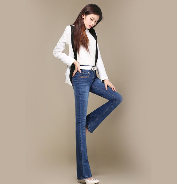 new women boot cut jeans girls fashion bell-bottom trousers high waist flares pants large size 26-40, Blue
new women boot cut jeans girls fashion bell-bottom trousers high waist flares pants large size 26-40, Blue