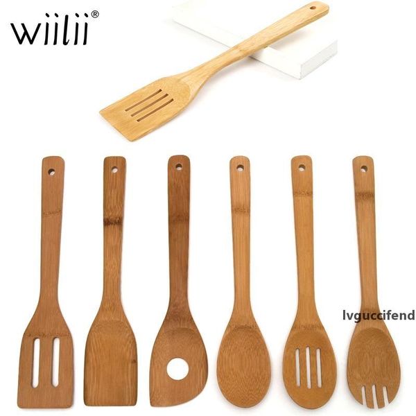 6pcs/set wooden spatula household long handle spoon bamboo fried spoons cooking utensil kitchen turners tool t200507
6pcs/set wooden spatula household long handle spoon bamboo fried spoons cooking utensil kitchen turners tool t200507