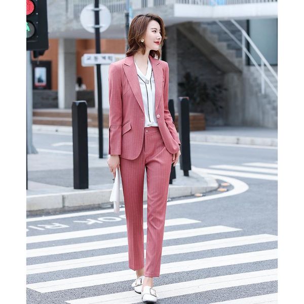 2020 new work fashion female pant suits 2 piece set for women striped blazer jacket & trousers woman suits lady suit office, White;black
2020 new work fashion female pant suits 2 piece set for women striped blazer jacket & trousers woman suits lady suit office, White;black