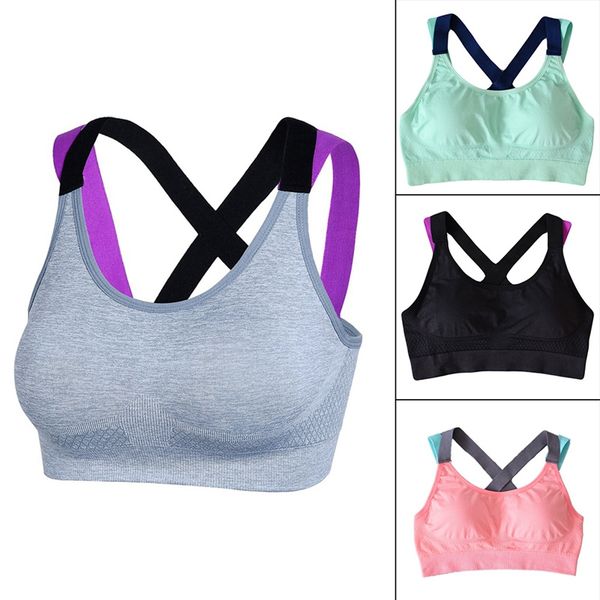 sports bra for fitness women push up cross straps yoga running gym femme active wear padded underwear crop, White;black
sports bra for fitness women push up cross straps yoga running gym femme active wear padded underwear crop, White;black