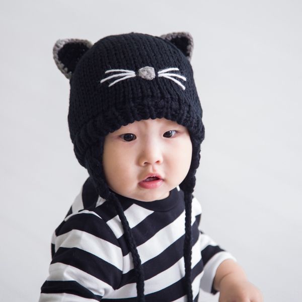 new children's handmade cat wool baby ear protection knitted 4 colors mao mao hatknitted hat wool hat, Yellow
new children's handmade cat wool baby ear protection knitted 4 colors mao mao hatknitted hat wool hat, Yellow