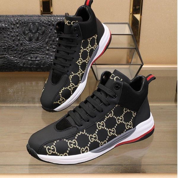 роскошные мужская повседневная обувь оригинальные кожаные lace-up мужская обувь, мужские кроссовки мода платформы большой размер для мужчин, Black 
роскошные мужская повседневная обувь оригинальные кожаные lace-up мужская обувь, мужские кроссовки мода платформы большой размер для мужчин, Black