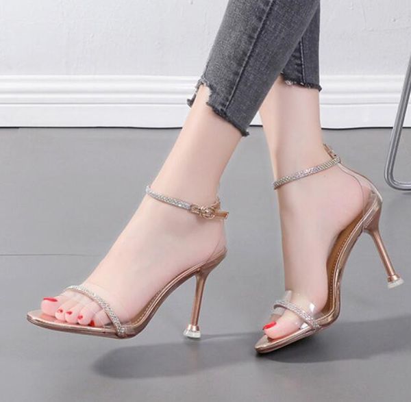 the new summer 2020 fashion versatile shoes buckle transparent sandals high-heeled shoes comfortable women's shoes, Black
the new summer 2020 fashion versatile shoes buckle transparent sandals high-heeled shoes comfortable women's shoes, Black