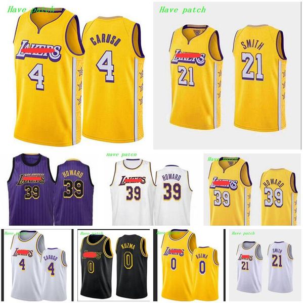 men basketball los angeles lakers 4 caruso 0 kuzma 21 smith 39 howard yellow white purple city swingman sleeveless jersey, Black;red
men basketball los angeles lakers 4 caruso 0 kuzma 21 smith 39 howard yellow white purple city swingman sleeveless jersey, Black;red