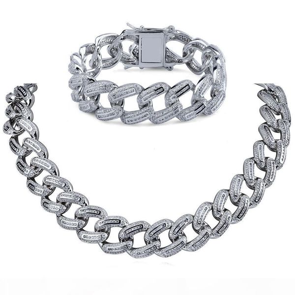 men's large miami cuban chain necklace bracelet set 18k gold plated cubic zirconia hip hop 18mm width jewelry for male, Silver
men's large miami cuban chain necklace bracelet set 18k gold plated cubic zirconia hip hop 18mm width jewelry for male, Silver