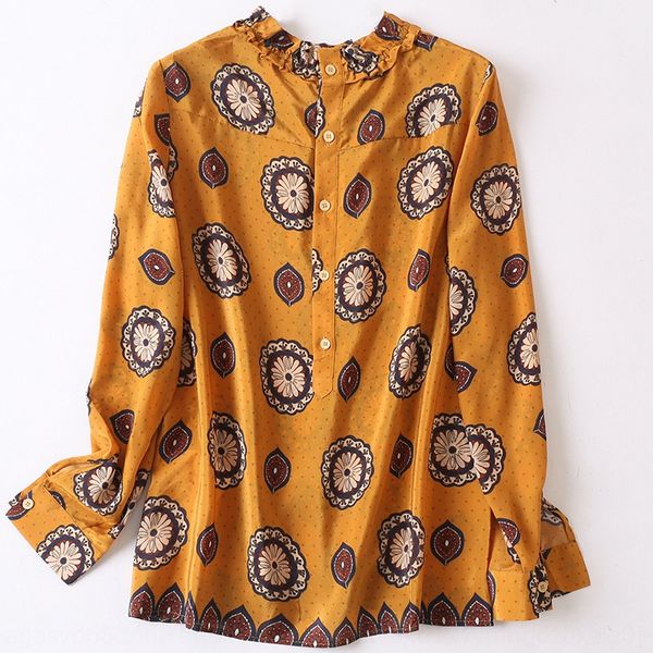 spring and summer new 2020 spring and summer pastoral style women's silk shirt classic round neck mulberry silk cardigan shirt, White
spring and summer new 2020 spring and summer pastoral style women's silk shirt classic round neck mulberry silk cardigan shirt, White