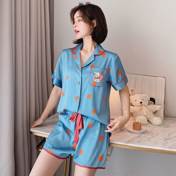 ninqa ice pajamas women's summer thin cartoon short-sleeved shorts two-piece suit can be worn outside simulation home clothes simulated, Blue;red
ninqa ice pajamas women's summer thin cartoon short-sleeved shorts two-piece suit can be worn outside simulation home clothes simulated, Blue;red