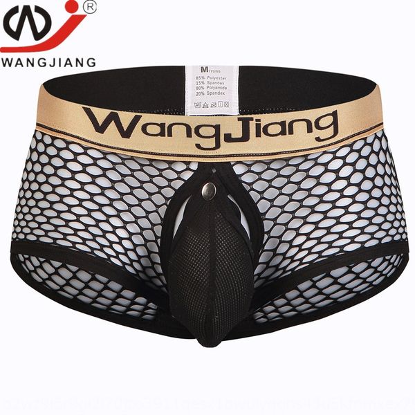 wj mesh men's underpants underpants underwear boxers summer low waist nylon mesh breathable removable bag back empty 2025, Black;white
wj mesh men's underpants underpants underwear boxers summer low waist nylon mesh breathable removable bag back empty 2025, Black;white