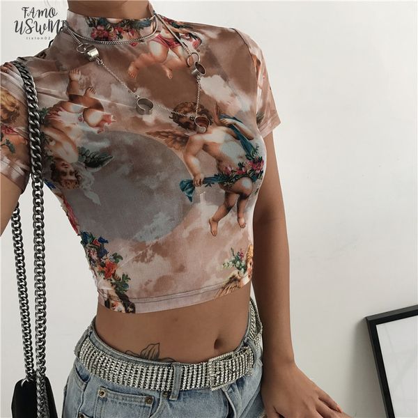 angel print mesh t shirt crop high neck short sleeve graphic women streetwear harajuku shirts sale, White
angel print mesh t shirt crop high neck short sleeve graphic women streetwear harajuku shirts sale, White