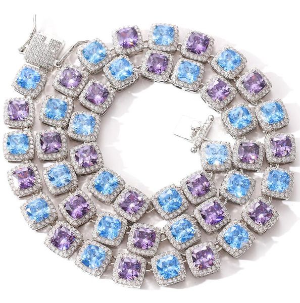 new hip hop men's necklace 10mm square color blue purple zircon necklace blingchain jewelry gift, Black
new hip hop men's necklace 10mm square color blue purple zircon necklace blingchain jewelry gift, Black