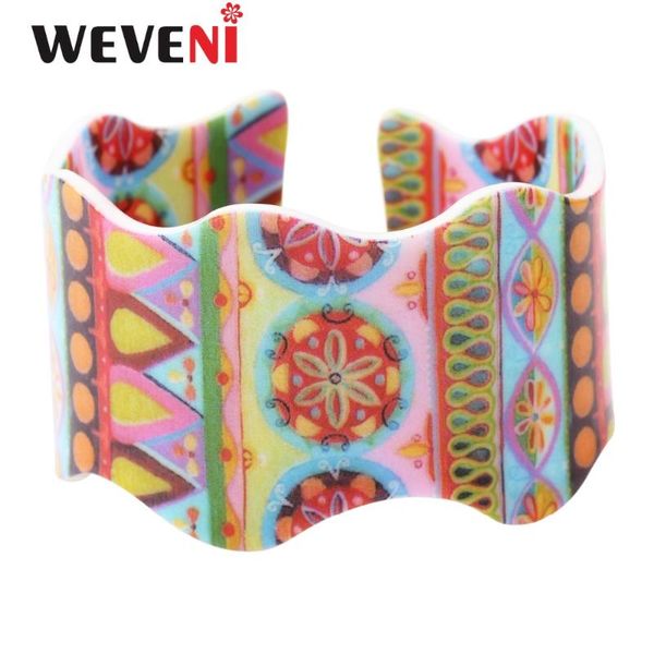 weveni comfortable ethnic geometric flower pattern wide cute bracelets bangles fashion acrylic jewelry for women accessories, Black
weveni comfortable ethnic geometric flower pattern wide cute bracelets bangles fashion acrylic jewelry for women accessories, Black