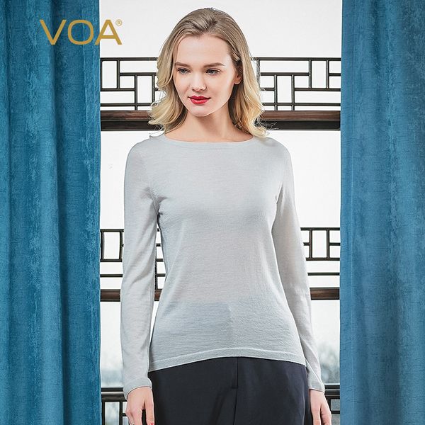 voa pure cashmere 18-pin thread knitted round neck long sleeve morandi spring and summer simple all-match pullover r05, White;black
voa pure cashmere 18-pin thread knitted round neck long sleeve morandi spring and summer simple all-match pullover r05, White;black