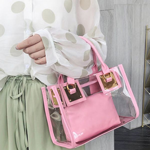2020 new fashion women 2 piece bags transpatant transparent square pack shoulder handbags solid small bags
2020 new fashion women 2 piece bags transpatant transparent square pack shoulder handbags solid small bags