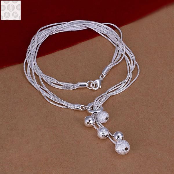 n925 sterling silver color jewelry multi balls necklace brand new one pcs rm0222
n925 sterling silver color jewelry multi balls necklace brand new one pcs rm0222