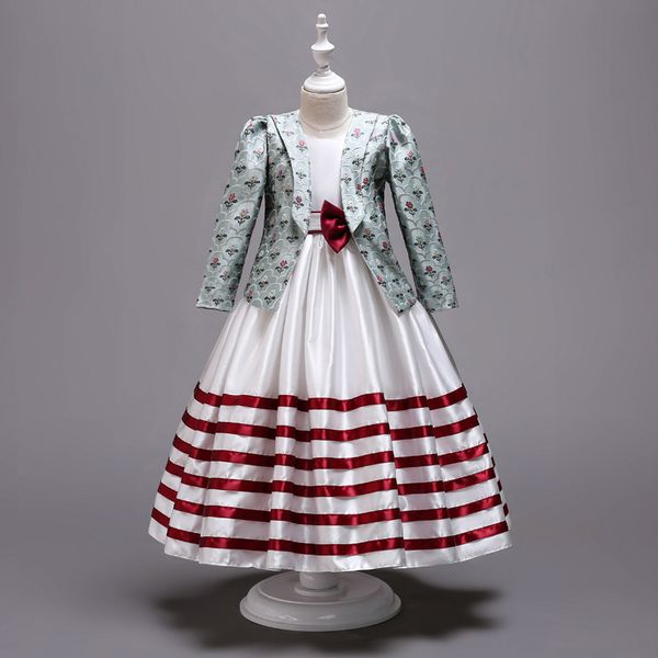 Beauty Flower First Communion Dresses Kids Evening With Coat Bow Long Girls Pageant Dress Lace Tulle Flower Girl Dresses
Beauty Flower First Communion Dresses Kids Evening With Coat Bow Long Girls Pageant Dress Lace Tulle Flower Girl Dresses