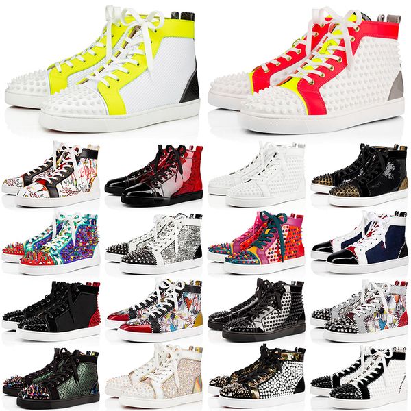 with box 2020 new red bottoms fashion leather flat casual shoes party lovers luxury platform men women spikes suede shoes des chaussures, Black
with box 2020 new red bottoms fashion leather flat casual shoes party lovers luxury platform men women spikes suede shoes des chaussures, Black