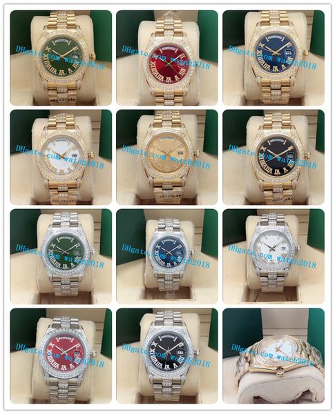 luxury watch 11 style 18038 diamond roman numeral green dial 18k gold 41mm automatic fashion men's watches wristwatch, Slivery;brown
luxury watch 11 style 18038 diamond roman numeral green dial 18k gold 41mm automatic fashion men's watches wristwatch, Slivery;brown