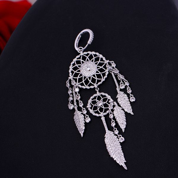 designer long big dreamcatcher tassels earrings for women wedding cubic zircon dubai gold jewelry aretes de mujer modernos 2020, Silver
designer long big dreamcatcher tassels earrings for women wedding cubic zircon dubai gold jewelry aretes de mujer modernos 2020, Silver