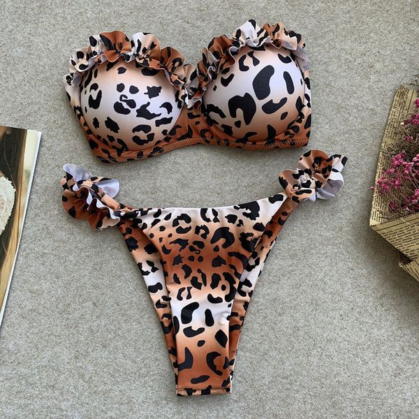 animal print leopard bikini push up swimsuit women bikini set 2020 polyester brazilian bathing suit bandeau beach wear swimwear, White;black
animal print leopard bikini push up swimsuit women bikini set 2020 polyester brazilian bathing suit bandeau beach wear swimwear, White;black