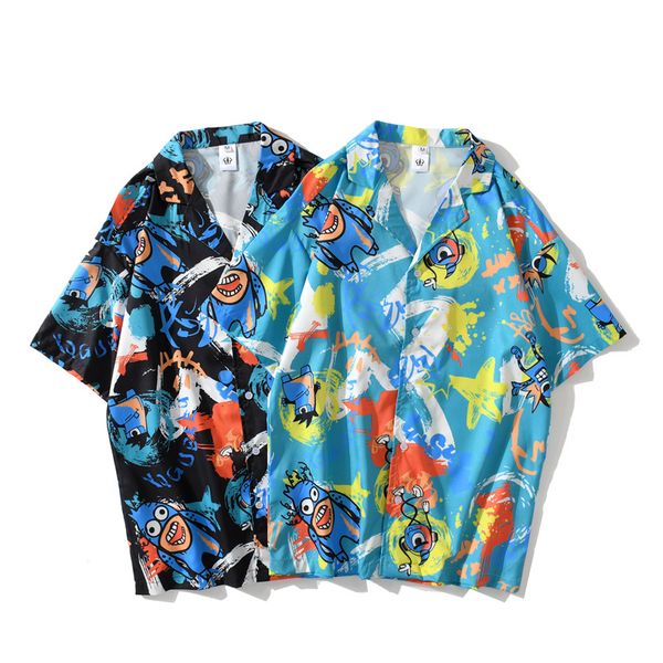 man man shirt short sleeve graffiti hip-hop print short sleeve shirt men loose hawaiian floral women, White;black
man man shirt short sleeve graffiti hip-hop print short sleeve shirt men loose hawaiian floral women, White;black