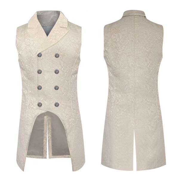 men vest gothic tuxedo double breasted vest jacquard steampunk style male youth gothic steampunk jacquard tuxedo double breasted vest, Black;white
men vest gothic tuxedo double breasted vest jacquard steampunk style male youth gothic steampunk jacquard tuxedo double breasted vest, Black;white