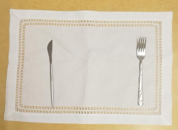 set of 12 fashion table cloth table runner thick material white linen placemats with double hemstitched for elegant lunch, Black;gray
set of 12 fashion table cloth table runner thick material white linen placemats with double hemstitched for elegant lunch, Black;gray