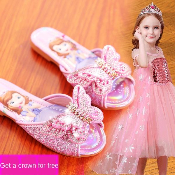 girls' sandals and slippers anti-skid calf bottom fashion slippers little girl out rhinestone bow children's sandals, Black;red
girls' sandals and slippers anti-skid calf bottom fashion slippers little girl out rhinestone bow children's sandals, Black;red