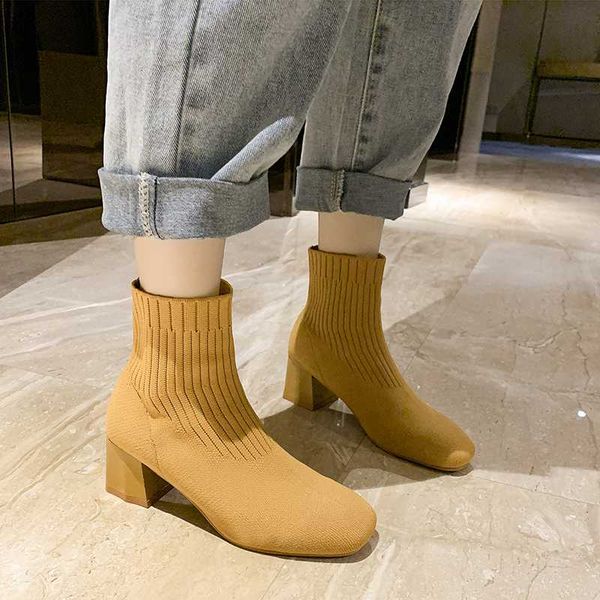 women's rubber boots autumn shoes booties ladies low heels booties round toe rain med mid-calf high heel stockings mid, Black
women's rubber boots autumn shoes booties ladies low heels booties round toe rain med mid-calf high heel stockings mid, Black