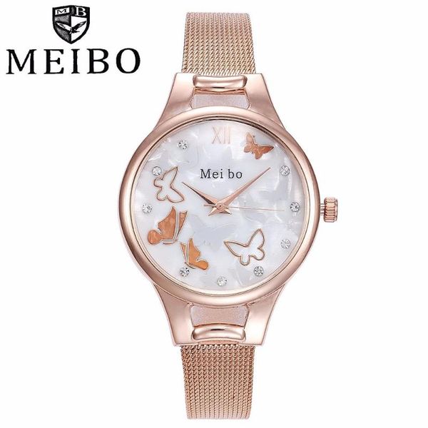 fashion women butterfly pattern quartz watches casual ladies female stainless steel meibo watches clock relogio feminino, Slivery;brown
fashion women butterfly pattern quartz watches casual ladies female stainless steel meibo watches clock relogio feminino, Slivery;brown