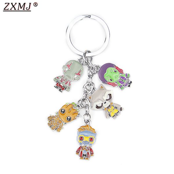 zxmj 5pcs/set guardians of the galaxy keychain marvel rocket anime movie multicolour galaxy guard doll keyring for fans gift, Silver
zxmj 5pcs/set guardians of the galaxy keychain marvel rocket anime movie multicolour galaxy guard doll keyring for fans gift, Silver
