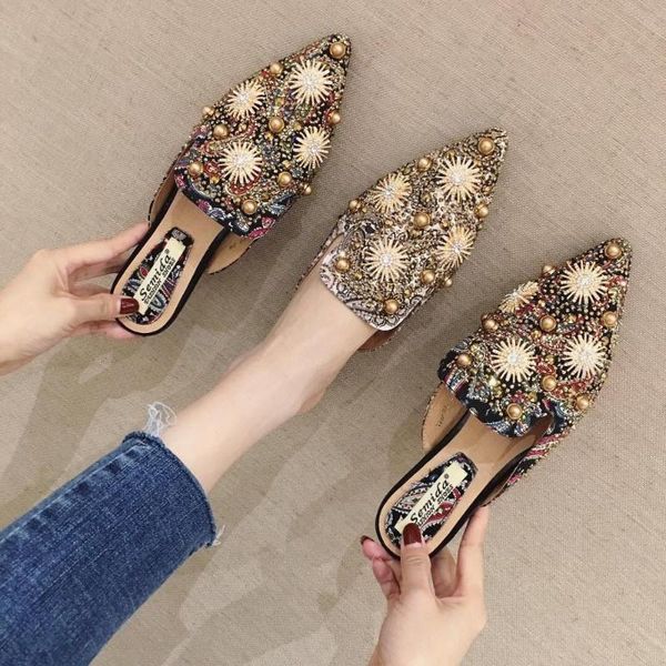 shoes flower flock ladies' slippers slipers women female mule pointed toe glitter slides 2020 flat mules jelly spring pu rubber, Black
shoes flower flock ladies' slippers slipers women female mule pointed toe glitter slides 2020 flat mules jelly spring pu rubber, Black