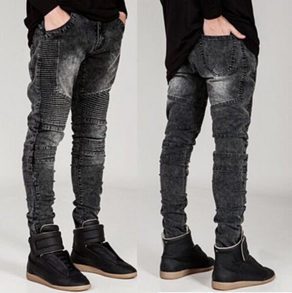 men's stretchy ripped skinny biker jeans destroyed slim fit denim pants mens elastic waist harem pants men jogger clothes man, Blue
men's stretchy ripped skinny biker jeans destroyed slim fit denim pants mens elastic waist harem pants men jogger clothes man, Blue