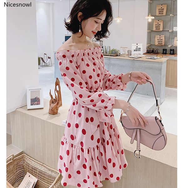 dress women 2020 new summer dot dresses elegant ladies a-line slash collar slim girl's dress party vestidos with belt, Black;gray
dress women 2020 new summer dot dresses elegant ladies a-line slash collar slim girl's dress party vestidos with belt, Black;gray