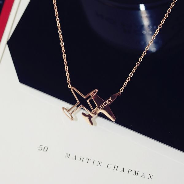 yun ruo rose gold silver color woman jewelry fashion lucky airplane pendant necklace 316 l stainless steel high polish wholesale
yun ruo rose gold silver color woman jewelry fashion lucky airplane pendant necklace 316 l stainless steel high polish wholesale