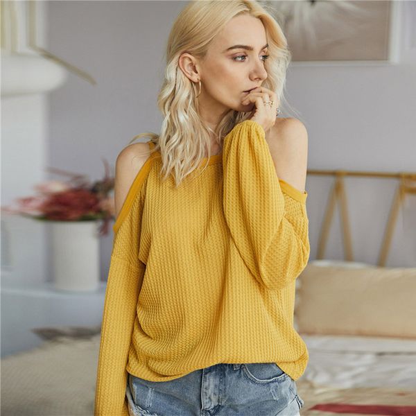 women's t-shirt johnature 2021 autumn women off-shoulder loose casual solid color o-neck full sleeve knitted female t-shirts, White
women's t-shirt johnature 2021 autumn women off-shoulder loose casual solid color o-neck full sleeve knitted female t-shirts, White