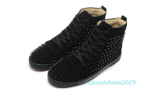 original box red sneakers for men women red bottom spike shoes fashion luxury designer shoes high leather wedding party shoes c29, Black
original box red sneakers for men women red bottom spike shoes fashion luxury designer shoes high leather wedding party shoes c29, Black