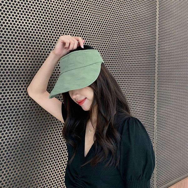 women's simple fashion sun korean solid color all-match empty hat travel holiday thin sun hat, Blue;gray
women's simple fashion sun korean solid color all-match empty hat travel holiday thin sun hat, Blue;gray