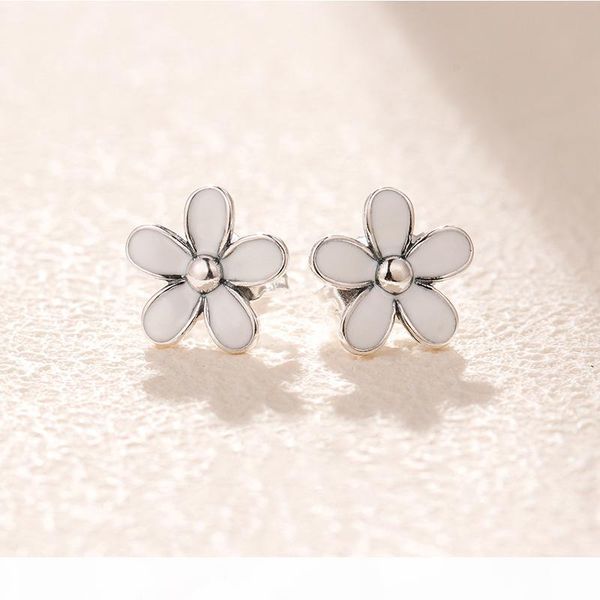 white enamel daisy small flower earrings for pandora 925 sterling silver cute women girls stud earring gift box set fashion accessories, Golden;silver
white enamel daisy small flower earrings for pandora 925 sterling silver cute women girls stud earring gift box set fashion accessories, Golden;silver