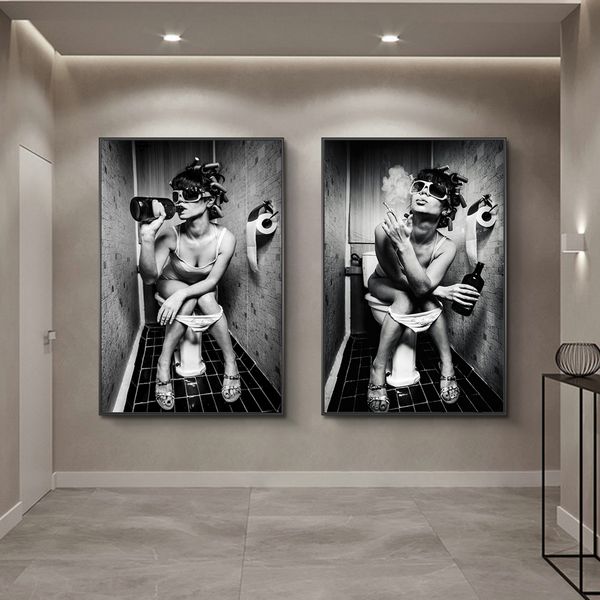 girl sits in a toilet nordic canvas art posters and prints black and white canvas paintings on the wall art pictures cuadro
girl sits in a toilet nordic canvas art posters and prints black and white canvas paintings on the wall art pictures cuadro