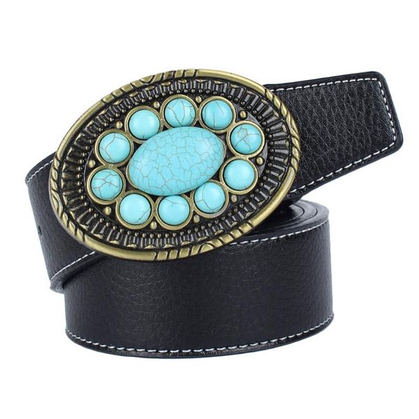 oval metal buckle with studded turquoise genuine leather belt cowboy cowgirl fashion vintage belt waistbelt, Black;brown
oval metal buckle with studded turquoise genuine leather belt cowboy cowgirl fashion vintage belt waistbelt, Black;brown