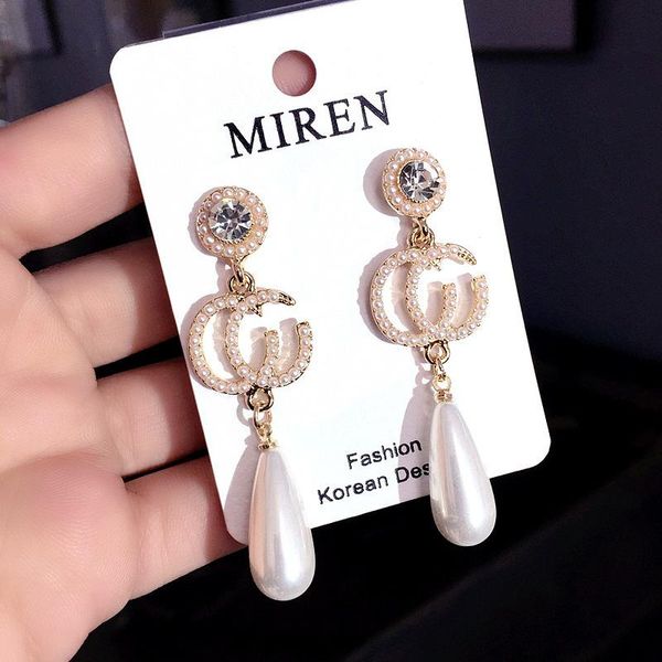2020 designer luxury new earrings ladies earrings korean jewelry, Silver
