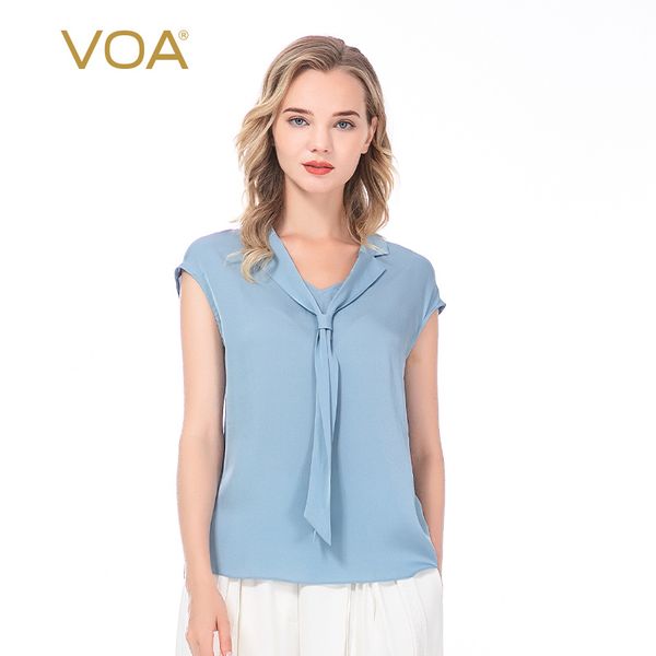voa silk turn-down collar, blue fake tie design shoulder sleeve straight loose front short long back simple and elegant bx12, White
voa silk turn-down collar, blue fake tie design shoulder sleeve straight loose front short long back simple and elegant bx12, White