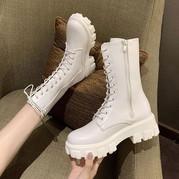 brand women's shoes riding boots boots-women lace up flat heel round toe fashion rock 2020 autumn med rubber mid calf fabric pu, Black
brand women's shoes riding boots boots-women lace up flat heel round toe fashion rock 2020 autumn med rubber mid calf fabric pu, Black