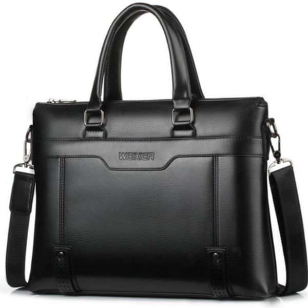 2020 new men briefcase leather 14inch lapbags men business shoulder bags for male office briefcase casual