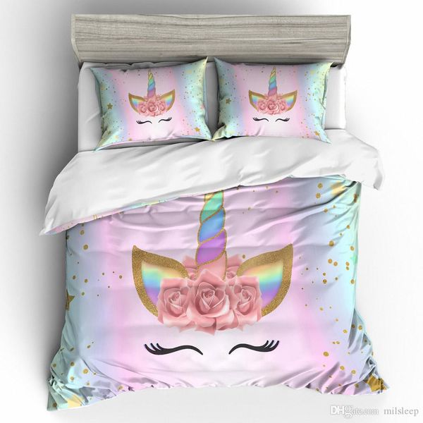unicorn with floral wreath with bedding set illustration duvet cover set home textiles 3pc
unicorn with floral wreath with bedding set illustration duvet cover set home textiles 3pc